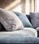 Exquisite Close-Up Image of Modern Sofa in a Stylish Room Setting - Ideal for Furniture Promotions