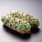 Exquisite Craftsmanship: Green Frosted Eclairs Shaped Like Christmas Tree