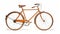 Exquisite Craftsmanship: Orange Bicycle On White Background