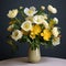 Exquisite Craftsmanship: A Stunning Arrangement Of Yellow And White Flowers