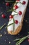 Exquisite cream dessert eclair