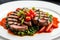 Exquisite culinary masterpiece: succulent steak, cooked to perfection, sizzles on plate adorned with luxurious