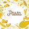 Exquisite delicious Italian pasta advertisement poster with pastry products