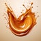 Exquisite Detail: The Majestic Dance of Caramel Splash Unveiled