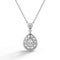 Exquisite Diamond Pendant With Pear Shaped Pendant In Vignette Style