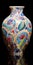 Exquisite Floral Vase With Intricate Detail And Exotic Realism