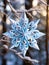 Exquisite Frozen Blue Origami Snowflake