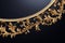 Exquisite gold filigree on a Renaissancestyle mirr