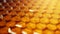 Exquisite golden honey and intricate honeycomb pattern on a sleek and stylish modern background