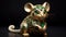 Exquisite Golden Mouse With Green Eyes: A Masterpiece Of Craftsmanship