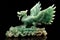 exquisite jade carving of a phoenix in flight