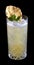 Exquisite original cocktail with pineapple. On dark background