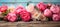 Exquisite Peony and Eucalyptus Bouquet on Rustic Wooden Wall - Stunning Floral Arrangement