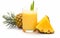 Exquisite Pineapple Drink on White Background