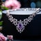 Exquisite Purple Diamond Necklace: Intricate Design, Shimmering Reflections