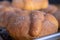 Exquisite traditional pan de muerto or bread of dead with bottom of bread of dead