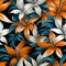Exquisite and vibrant floral seamless pattern with a stunning and diverse array of colors