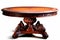 Exquisite Victorian Dining Table: Mahogany Veneer and Intricate Carvings