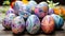 Exquisite Watercolor Ornate Easter Eggs with Intricate Patterns AI Generated