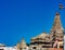 Exquisitely carved towers of Dwarkadeesh Temple at Dwarka, Saurashtra, India