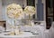 Exquisitely decorated wedding table setting