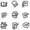 ext Related Vector Line Icons. Contains such Icons as Write Review, Creative Article Writing