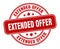 extended offer stamp. extended offer round grunge sign.