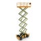 Extended scissor lift on white. 3D illustration