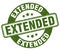 extended stamp. extended label. round grunge sign