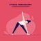 Extended Triangle Yoga Pose Illustration
