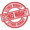 EXTENDED WARRANTY written word on red stamp sign