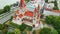 Exterior aerial view of Saint Francis of Assisi Church and Vienna cityscape, Austria