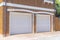 Exterior of an attached garage in La Jolla, San Diego, California