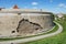 Exterior of the Barbacan bastion of the old town of Vilnius, Lithuania.