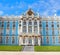 Exterior of Catherine Palace in Rococo style in Tsarskoye Selo, Pushkin, 30 km south of Saint Petersburg, Russia