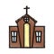 Exterior church building icon