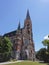 Exterior of Church of the Sacred Heart of Jesus Herz Jesu Kirche, designed in the Neogothic style, is the largest church in Graz