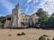 Exterior of the Condes de Castro Guimaraes museum on a shore in Cascais, Portugal