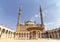 Exterior courtyard of The Great Mosque of Muhammad Ali Pasha or Alabaster Mosque with Wudu or Water Taps faucet, is the Islamic