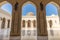 Exterior courtyard of the Sultan Qaboos Grand Mosque in Muscat