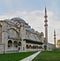 Exterior day angled shot of Suleymaniye Mosque, an Ottoman imperial mosque located on the Third Hill of Istanbul, Turkey, and the