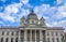 Exterior daytime stock photo of Onondaga County Courthouse in Syracuse, New York on sunny day.