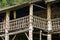 Exterior detail of the typical Orang Ulu tribal long house at the cultural village in Kuching, Malaysia.