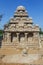 Exterior of the Dharmaraja Ratha, one of the Pancha Rathas Five Rathas of Mamallapuram, Tamil Nadu, India