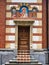 Exterior Entrance With Icons, Church at 1695 Sinaia Eastern Orthodox Monastery, Romania.