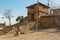 Exterior of the entrance to the Yeha temple Temple of the Moon in Yeha, Ethiopia. Yeha temple is one of the oldest standing in E