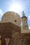 The exterior facade showing the dome and minaret of Abassi mosque in Rashid