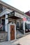 Exterior facade of stone building that offers warm welcome to folks who stay there, CreekSide Inn, LeRoy, New York, summer, 2022