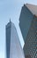 Exterior glass facade of One World Trade Center