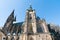 Exterior Gothic architectural detail and structure of St. Vitus Cathedral, Prague, Czech Republic